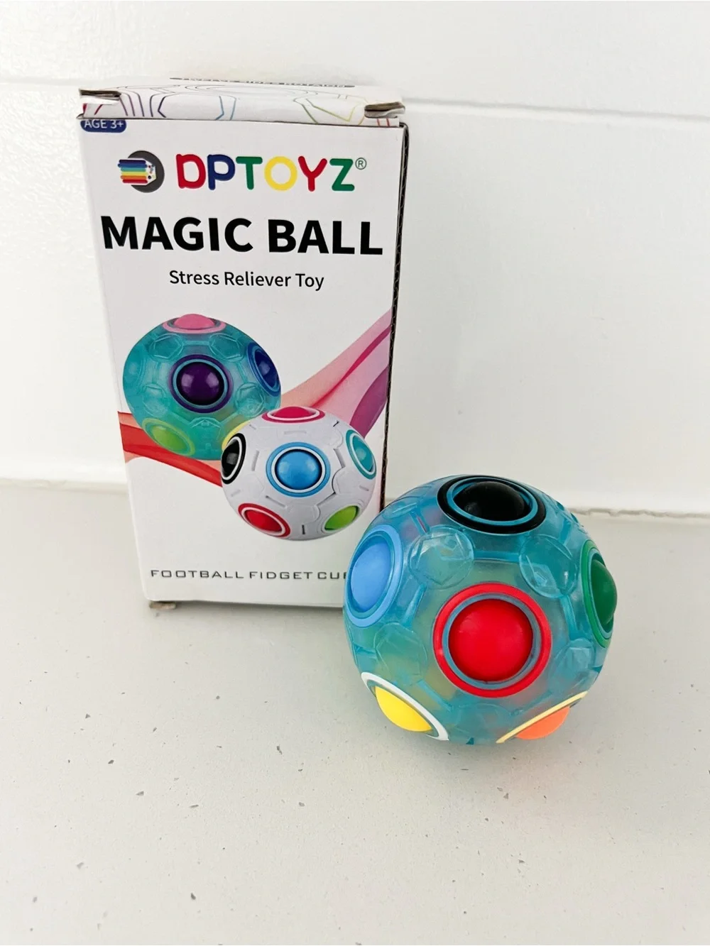 DPTOYZ Magic Ball Fidget Puzzle Stress Reliever Sensory Toy Football Cube